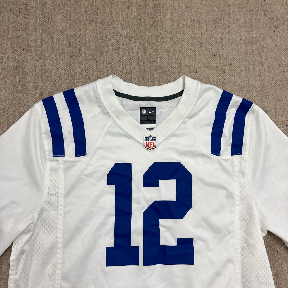 Indianapolis Colts Andrew Luck Jersey Mens Large White NFL Nike On Field - Picture 2 of 11
